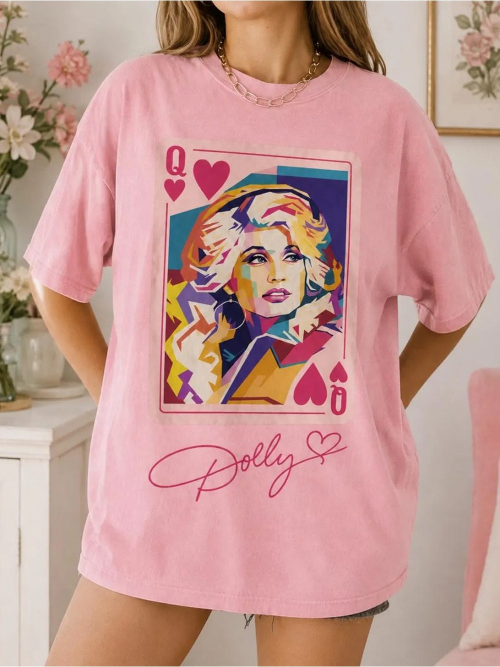 Dolly Parton Queen Of Hearts Comfort T-Shirt, Vintage Country Music Retro Unisex